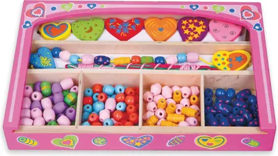 Imagen del producto de Viga Toys: Set de joyería con cuentas de madera