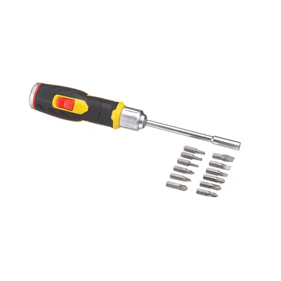 Produktbild von Stanley FatMax Bit-Schraubendreher mit Pistolen-Ratsche und 12 Bits