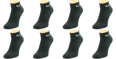 Produktbild von Nike Socken Herren Damen One Quater Socks - Farbe: 8 Paar schwarz - Größe: 38-42
