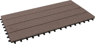 Immagine prodotto di WPC click tiles piastrelle per patio Royal marrone scuro 60x30 cm 11 pezzi (2 m²)
