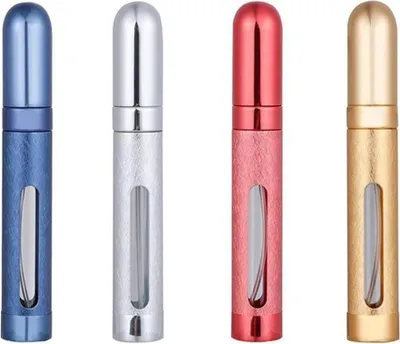 Produktbild von 4 Stück tragbare Parfumzerstäuber 12 ml für Reisen und den täglichen Gebrauch (leer)
