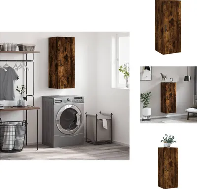 Zdjęcie produktu dla vidaXL Szafka ścienna dąb wędzony 34,5x34x90 cm - Kredensy