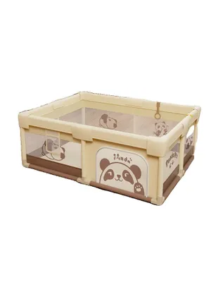 Image de Parc pour bébé PANDA, design spacieux, structure en filet sécurisée, 150-200 cm