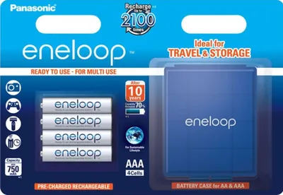 Produktbild von Panasonic eneloop BK-4MCCEC4BE - Batterie 4 x AAA-Typ - NiMH - (wiederaufladbar) - 750 mAh