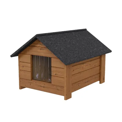 Obrázok produktu pre QLS búda pre psov Odolná voči poveternostným vplyvom Psia jaskyňa Zateplené drevo 84x68cm 10336