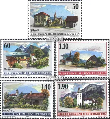 Produktbild von Briefmarken Liechtenstein 2000 Mi 1229-1233 (kompl.Ausg.) gestempelt Dorfansichten
