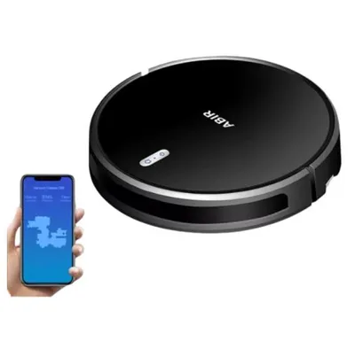 Zdjęcie produktu dla Odkurzacz automatyczny ABIR G20S, siła ssania 6000 Pa, nawigacja z mapą 2D, odkurzanie i mycie podłóg 2 w 1, aplikacja Wi-Fi, kolor czarny