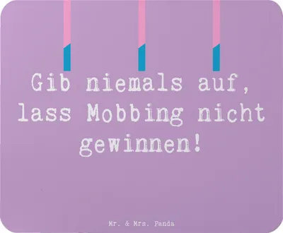 Produktbild von Mr. & Mrs. Panda Mauspad Spruch Mobbing bewältigen - Lavendeltraum - Geschenk, Mouse Pad, mausteppich, Ermutigung, Mousepad, Herausforderungen meistern, Zuversicht, Trost