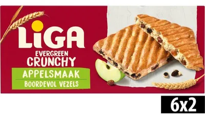 Zdjęcie produktu dla Liga Evergreen Apple Cookies 250g – Chrupiące ciasteczka z jabłkami, pyszna przekąska