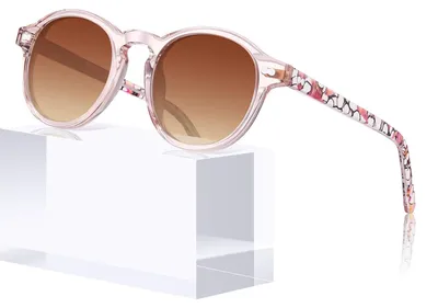 Produktbild von Retro Runde Sonnenbrille mit 100% UV400 Schutz