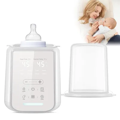 Produktbild von 8-in-1 Babyflaschenwärmer, Schnellaufheiztechnik in 3 bis 5 Minuten, 24H konstante Temperatur, Nachtlicht, 100°C Dampfsterilisation,60-240ml Flaschen
