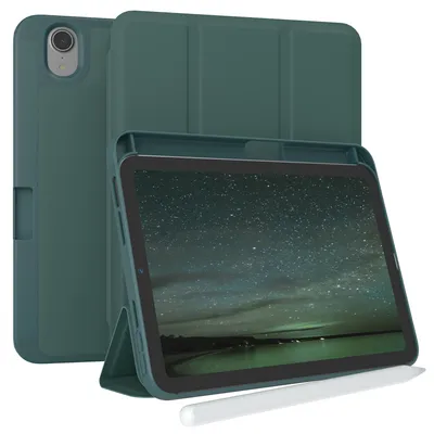 Produktbild von EAZY CASE Smartcase mit Stifthalter für Apple iPad Mini 6 (2021) Hülle mit Stifthalterung, Tablet Cover aufstellbar  8,3 Zoll in Grün