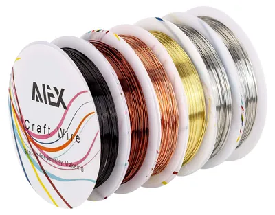 Kupferdraht 6 Rollen 26 Gauge 9m x 0,4mm 5 Farben
