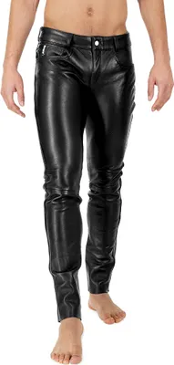 Obrázek produktu pro Bockle® 2021 STRETCH Tube Lamb y Leather Pants Kožené džíny Pánské kožené kalhoty Tube Skinny, W28/L30