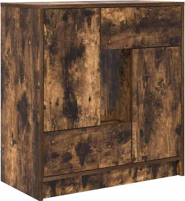 Produktbild von Sideboard mit Schubladen und Türen Räuchereiche 70,5x34x74,5 cm