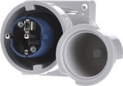Produktbild von Mennekes Schuko Anbaugerätestecker, IP68, grau 10852 (Druckwasserdicht)