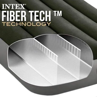 Produktbild von Luftbett mit integrierter Pumpe, Velours-Oberfläche, aus nachhaltigen Materialien