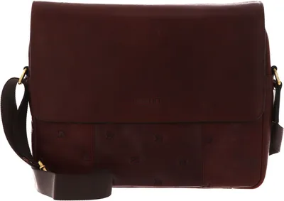 Produktbild von mano Leder Schultertasche Laptoptasche mit Laptopfach Don Leon Stuart Messenger Bag Mid - Brown braun