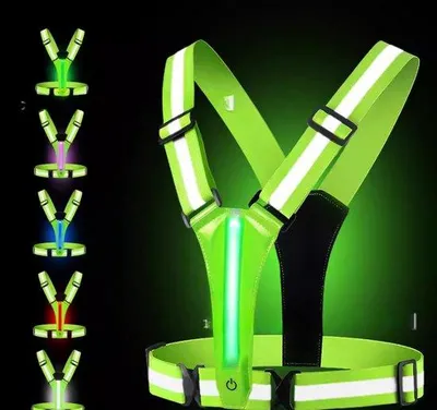 Produktbild von Reflektierendes Sportvest, 5-Farben, 3-Stand LED-Licht, für Abendlauf und Fahrradfahren.