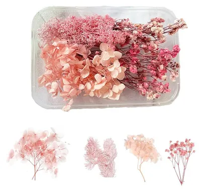 Trockenblumen für Harz, rosa, 1 Stück, Dekoration