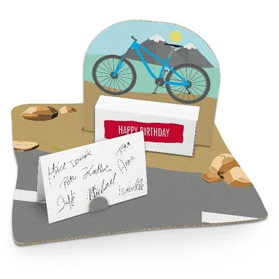 Produktbild von itenga Geldgeschenkverpackung Fahrrad modern (Motiv 59) mit Bodenplatte