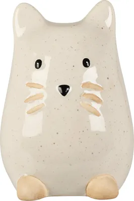 Immagine prodotto di Statuetta decorativa gatto Misu - porcellana, 13 cm, bianco