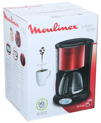 Obrázok produktu pre Moulinex FG362D, Kávovar, 1,25 L, Mletá káva, Čierna, Červená