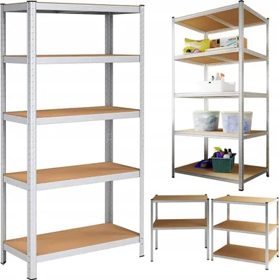 Zdjęcie produktu dla Deco4Home Regał | 5 Poziomów | 220x90x40 cm | Udźwig Półki 175 kg