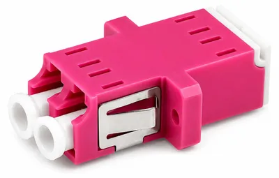 Produktbild von hb-digital LWL Verbinder LC/UPC Duplex OM4 Multimode Shutter violett