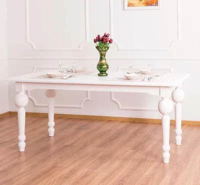 Produktbild von Casa Padrino Landhausstil Esstisch Weiß 180 x 90 x H. 78 cm - Esszimmermöbel im Landhausstil