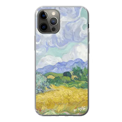 Produktbild von MuchoWow® Handyhülle Schutzhülle Hülle für iPhone 12 Pro Weizenfeld mit Zypressen - Vincent van Gogh Silikon Softcase Handy Hülle - Abdeckung