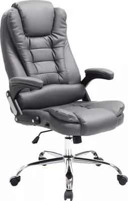 Produktbild von In And OutdoorMatch Bürostuhl Maddison - Auf Rollen - Grau - Ergonomischer Bürostuhl - Für Erwachsene - Kunstleder - Höhenverstellbar