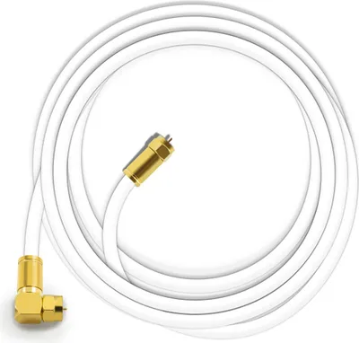 Produktbild von Koaxkabel gewinkelt 90° - F-Stecker gerade 135 dB UHD 4K HD Receiver PVR Ready