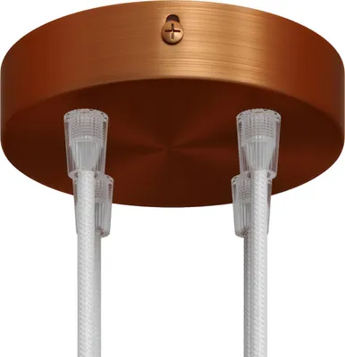 Immagine prodotto di Creative-Cables Kit rosone cilindrico in Metallo a 4 Fori - Conico, Rame Satinato