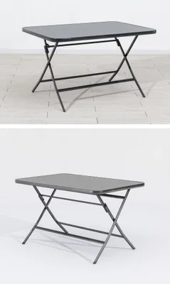 Produktbild von Gardissimo Klapptisch "Tara", Partytisch für den Garten silber 120 x 80 x 72 cm (L x B x H)