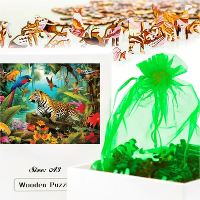 Obrázok produktu pre Drevené puzzle bloky pre dospelých deti 262 kusov darček