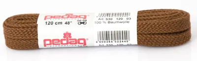 Produktbild von Pedag Schnürsenkel flach breit 120 cm mittelbraun