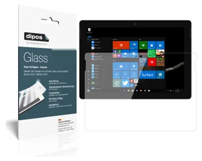 Produktbild von 2x Schutzfolie für Microsoft Surface Go 2 - Anti-Shock 9H Folie dipos Glass Kunststoffglas