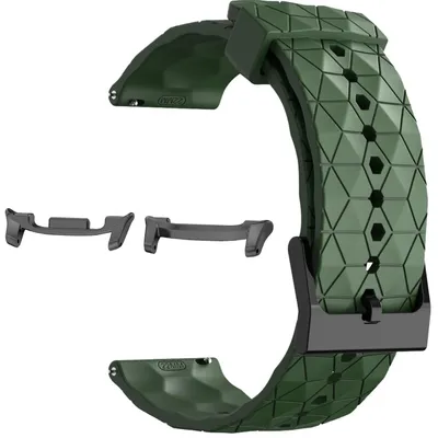 Image de Pour Samsung Galaxy Watch 8 / 8 Classic / Ultra 2 Silicone Football Design Bracelet de remplacement vert foncé
