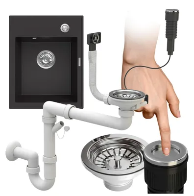Produktbild von Granitan - Siphon - Ablaufgarnitur - automatisch - Wandmontage - Sanitär Zubehör