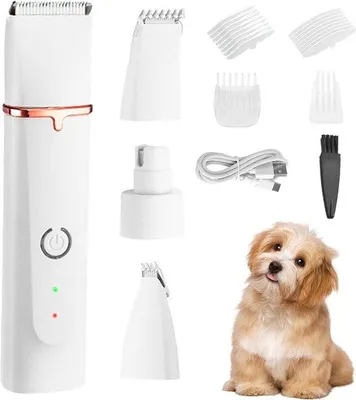 Image de Tondeuse pour chiens - Tondeuse silencieuse pour chiens, tondeuse pour chiens, chats, pattes, yeux, oreilles, visage