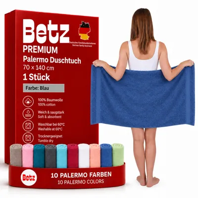 Produktbild von Betz Duschtuch 70x140 cm PALERMO 100% Baumwolle Farbe: blau