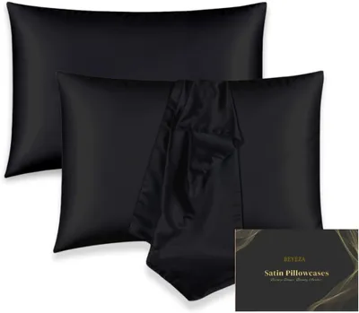 Produktbild von Kissenbezug 2 Stücke, schwarz, Mikrofaser, für Haare