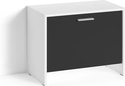Produktbild von Sitzbank >BEN< in Weiß/Schwarz 60 x 48 x 35 cm (BxHxT)