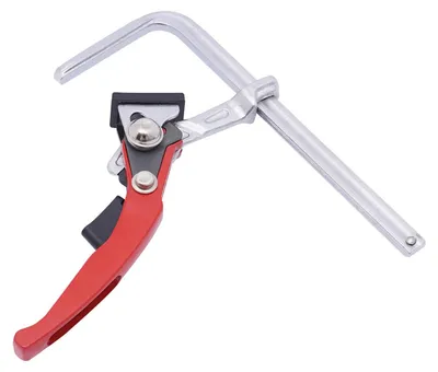 Immagine prodotto di Morsetti per guide - Morsetto a cricchetto F - Set da 2 pezzi - 160×60 mm - Acciaio al carbonio - Per carichi pesanti - Rosso