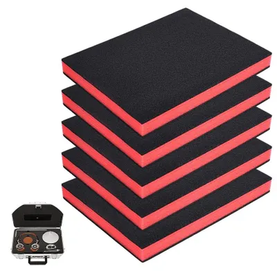 Productafbeelding van Polyurethaanschuimkussentjes 5 Stuks - Snijdbaar - Kofferopvulling - Verpakkingsvulling - Knutselen - 40 x 30 x 3,7 cm - Schuimvulling