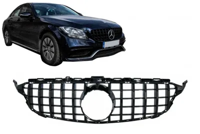Produktbild von Kühlergrill für Mercedes C-Klasse W205 S205 C205 A205 14-18 GTR Panamericana Design