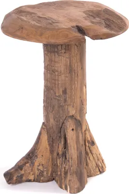 Produktbild von BEISTELLHOCKER "DARWIN" | Teakholz, Ø 30 cm | Wurzelholzhocker