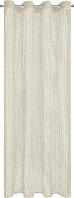 Produktbild von EUROFIRANY | Vorhang - Gardinen - 140 x 250 cm - beige - mit Ösen - durchbrochen - durchsichtig