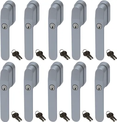 Produktbild von ABUS FG400 Abschließbarer Fenstergriff Silber, gleichschließend im Set 10 Stück